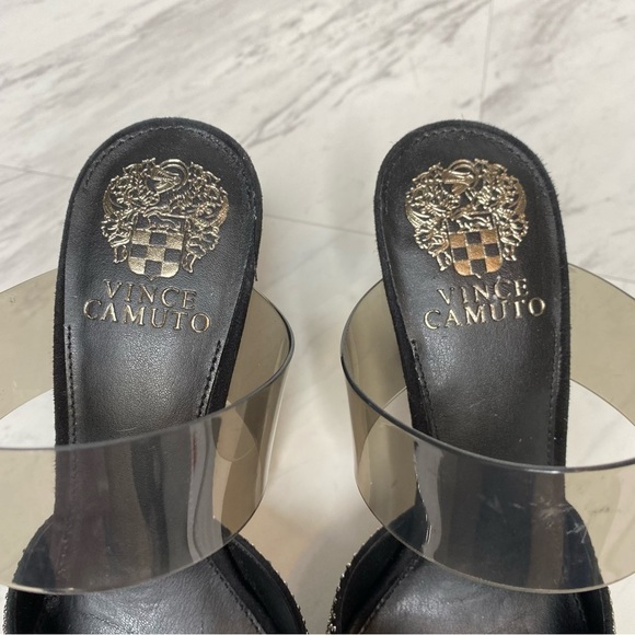 Vince Camuto Kempern Jeweled Black Heeled Mule 7M - Picture 11 of 13